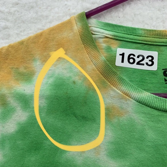 Stranger Things Graphic T-Shirt Adult Small Tiger Pride '86 Green Orange Tie-Dye - Picture 6 of 7